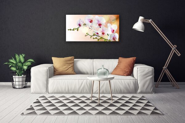 Tablou pe panza canvas Flori Floral Alb Roz