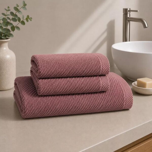 Prosop frotir STELA - Veche roz | 50 x 100 cm