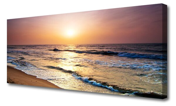 Tablou pe panza canvas Sea Peisaj Galben Albastru