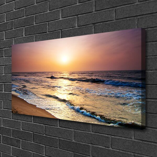 Tablou pe panza canvas Sea Peisaj Galben Albastru