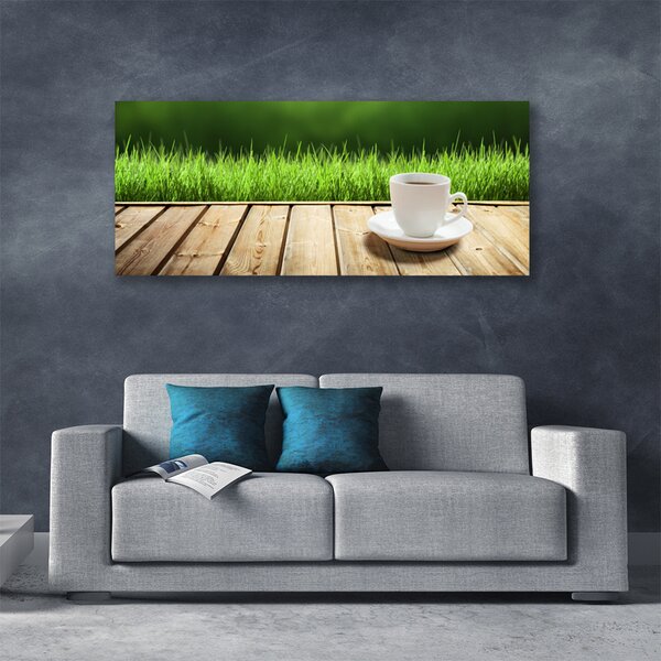 Tablou pe panza canvas Cupa Iarbă Natura Alb Verde