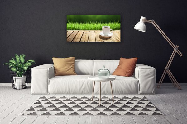 Tablou pe panza canvas Cupa Iarbă Natura Alb Verde