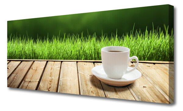 Tablou pe panza canvas Cupa Iarbă Natura Alb Verde