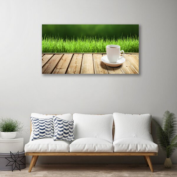 Tablou pe panza canvas Cupa Iarbă Natura Alb Verde