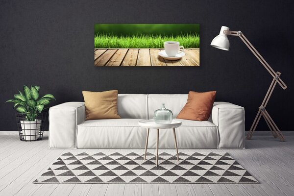 Tablou pe panza canvas Cupa Iarbă Natura Alb Verde