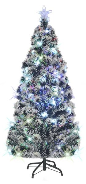 Brad de Crăciun pre-iluminat cu suport, 180 cm, fibră optică