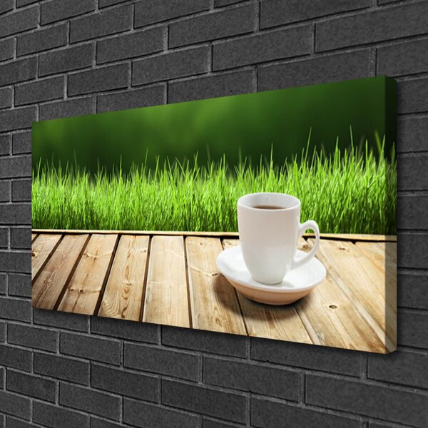 Tablou pe panza canvas Cupa Iarbă Natura Alb Verde