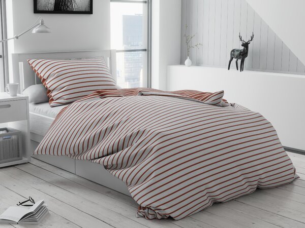 Lenjerie de pat din bumbac Caprivi maro nasture Dimensiunile lenjeriei: 70x90 cm; 140x220 cm