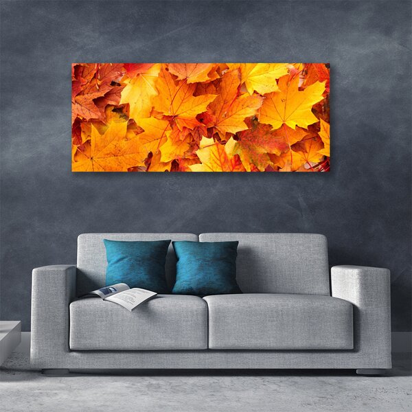 Tablou pe panza canvas Frunze Floral Galben