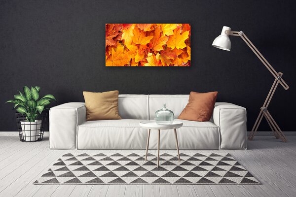 Tablou pe panza canvas Frunze Floral Galben