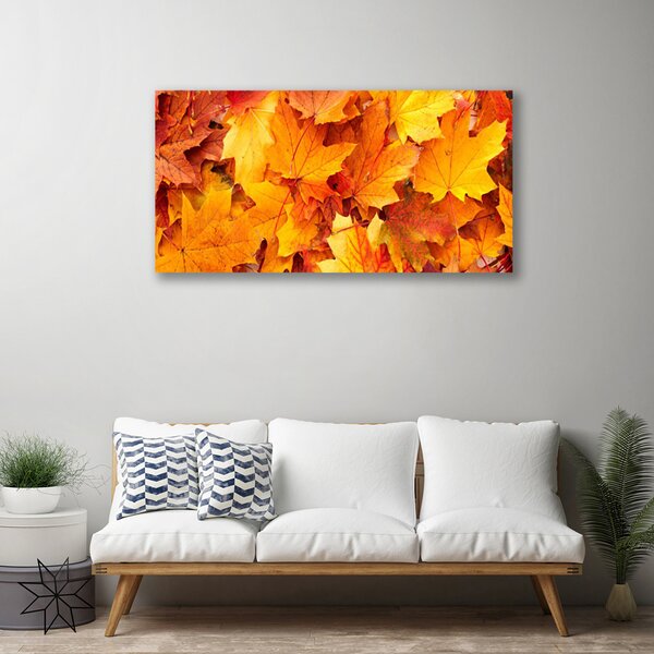 Tablou pe panza canvas Frunze Floral Galben