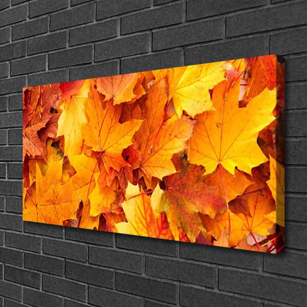 Tablou pe panza canvas Frunze Floral Galben