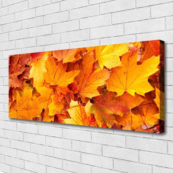 Tablou pe panza canvas Frunze Floral Galben