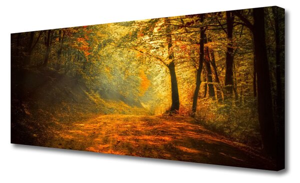 Tablou pe panza canvas Natural Pădurea Verde Galben Maro