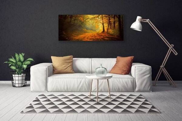Tablou pe panza canvas Natural Pădurea Verde Galben Maro