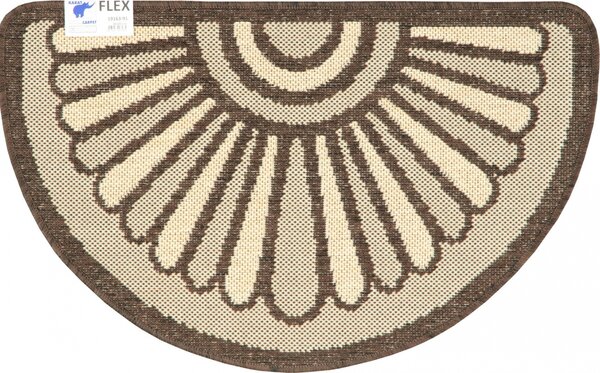 Covor Pentru Usa Intrare, Flex 19163, Antiderapant, Maro, 50x80 cm