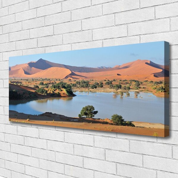 Tablou pe panza canvas Bay Desert Peisaj Maro Verde Albastru