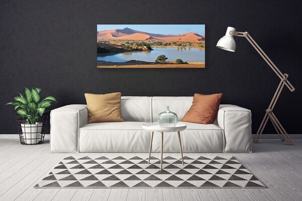 Tablou pe panza canvas Bay Desert Peisaj Maro Verde Albastru