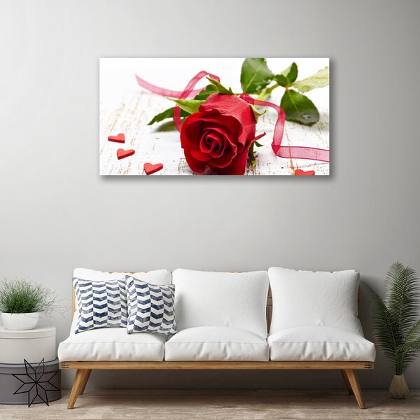 Tablou pe panza canvas Rose Floral Red