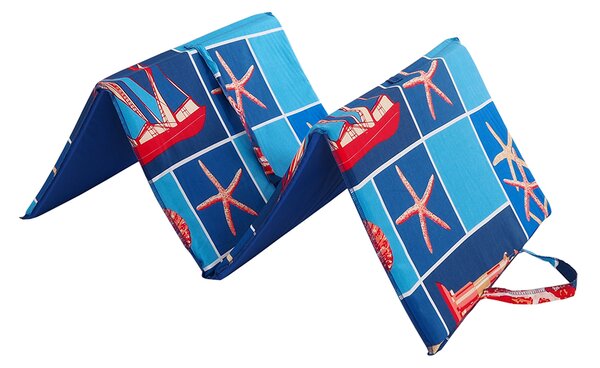 Șezlong de plaja TURNUL MARIN 137x49 cm, albastru