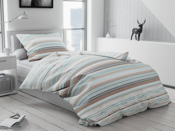 Lenjerie de pat din bumbac Culoare Turcoaz, GIZMO Dimensiune lenjerie de pat: 70 x 90 cm | 140 x 220 cm