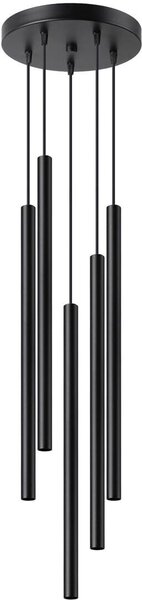 Sollux Lighting Pastelo lampă suspendată 5x8 W negru SL.1176