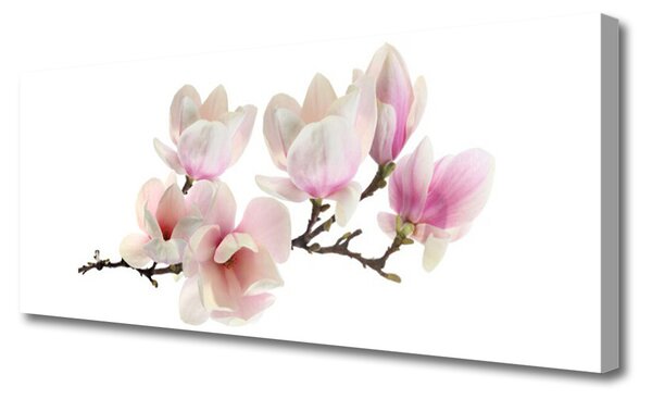 Tablou pe panza canvas Flori Floral Roz Alb