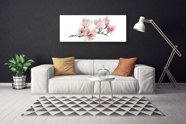 Tablou pe panza canvas Flori Floral Roz Alb