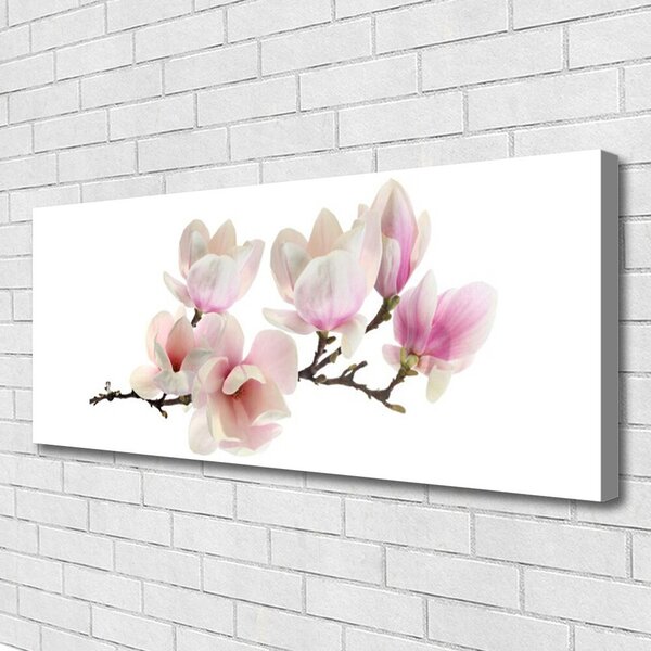 Tablou pe panza canvas Flori Floral Roz Alb