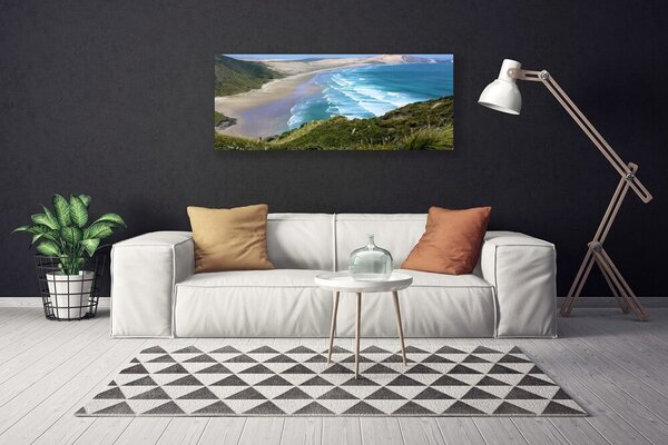 Tablou pe panza canvas Sea Beach Peisaj Maro Alb Albastru