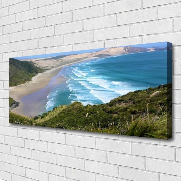 Tablou pe panza canvas Sea Beach Peisaj Maro Alb Albastru
