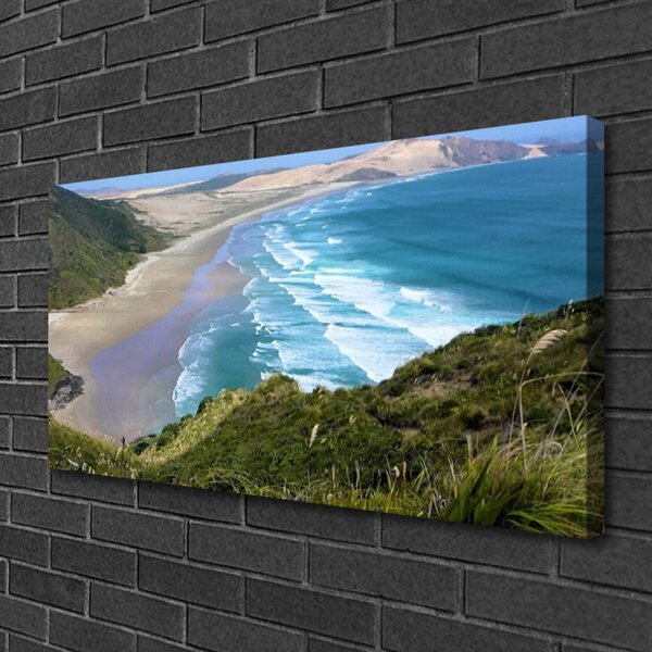 Tablou pe panza canvas Sea Beach Peisaj Maro Alb Albastru
