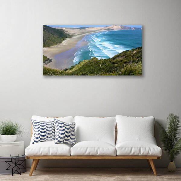 Tablou pe panza canvas Sea Beach Peisaj Maro Alb Albastru
