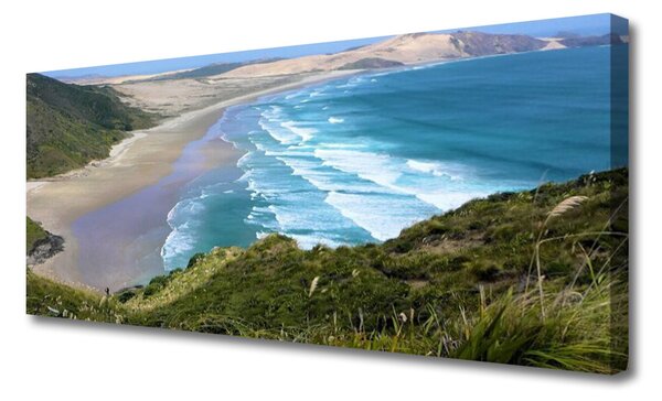 Tablou pe panza canvas Sea Beach Peisaj Maro Alb Albastru