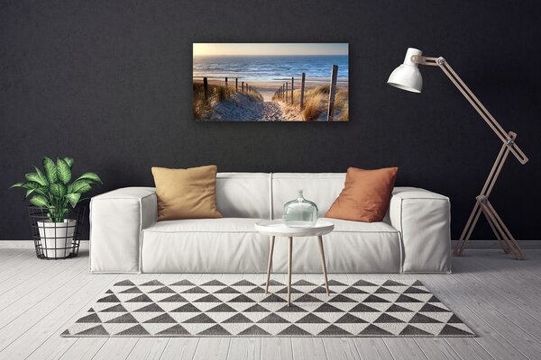 Tablou pe panza canvas Plaja Potecă Peisaj Brun