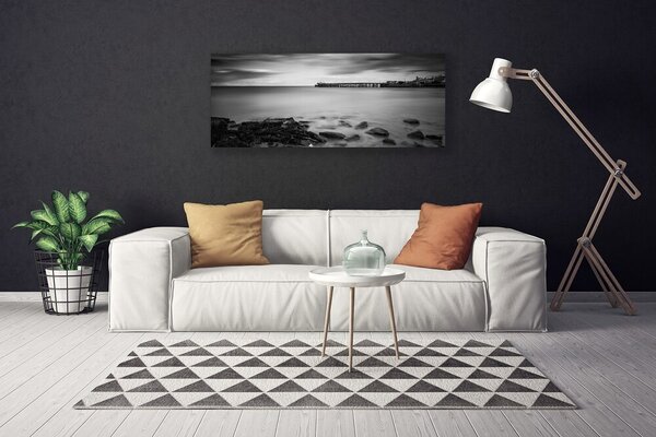Tablou pe panza canvas Sea Stones Peisaj Gray