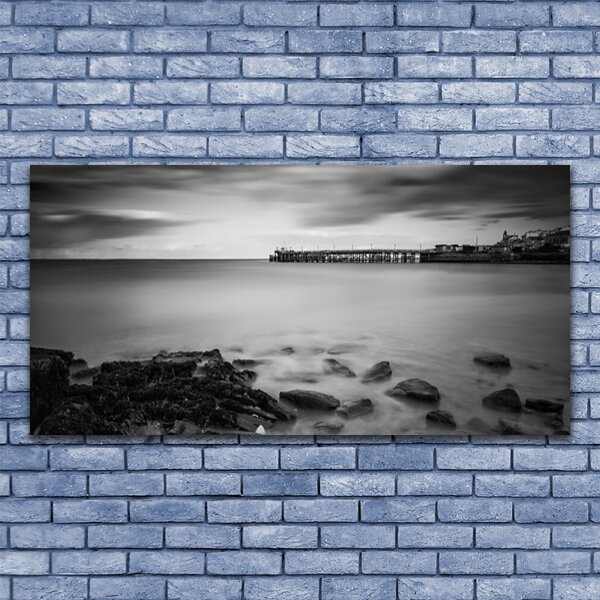 Tablou pe panza canvas Sea Stones Peisaj Gray