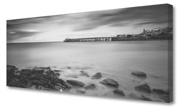Tablou pe panza canvas Sea Stones Peisaj Gray