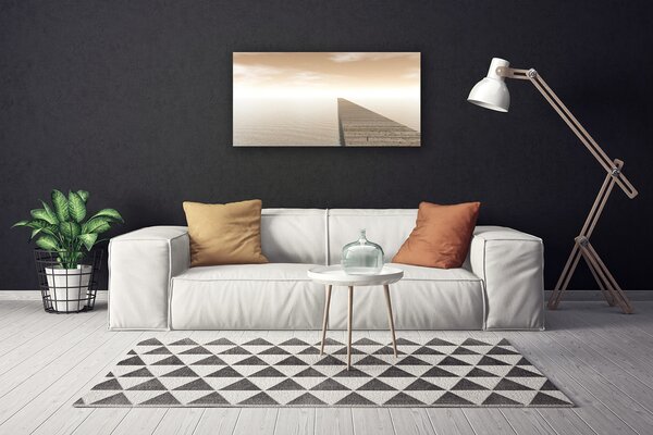 Tablou pe panza canvas Marea Jetty Arhitectura Maro Gri