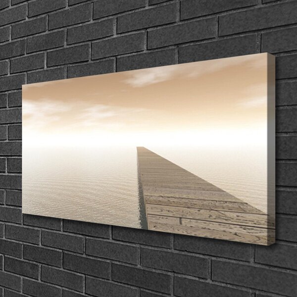 Tablou pe panza canvas Marea Jetty Arhitectura Maro Gri