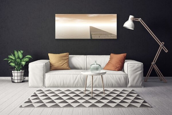 Tablou pe panza canvas Marea Jetty Arhitectura Maro Gri