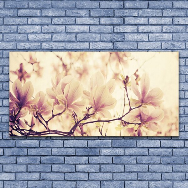 Tablou pe panza canvas Flori Floral roz bej