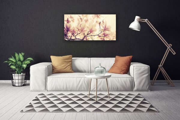 Tablou pe panza canvas Flori Floral roz bej