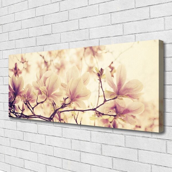 Tablou pe panza canvas Flori Floral roz bej