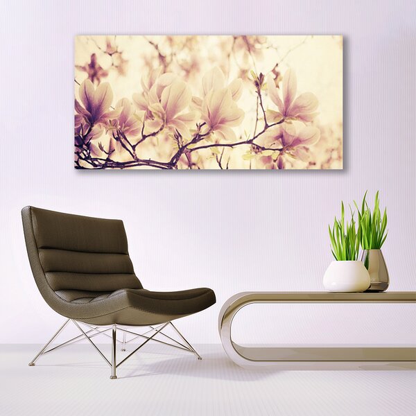 Tablou pe panza canvas Flori Floral roz bej