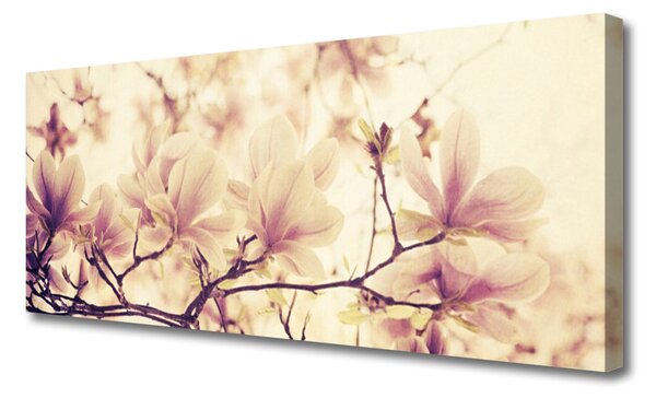 Tablou pe panza canvas Flori Floral roz bej