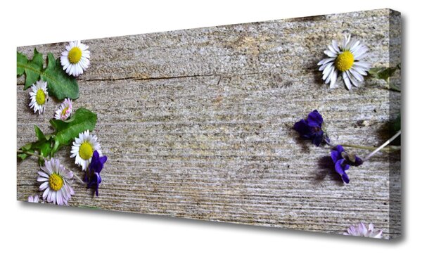 Tablou pe panza canvas Daisy Floral Roz Alb Galben