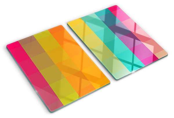 Tocător sticlă Geometrie colorată cu gradient