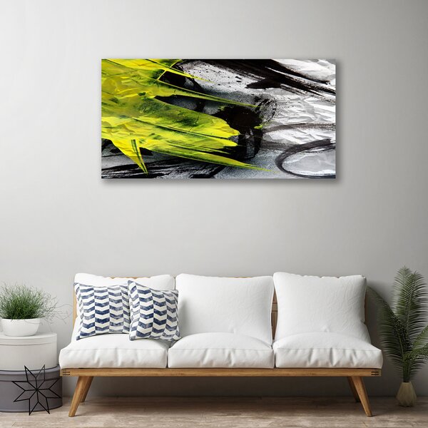 Tablou pe panza canvas Abstract Art Verde Negru Gri