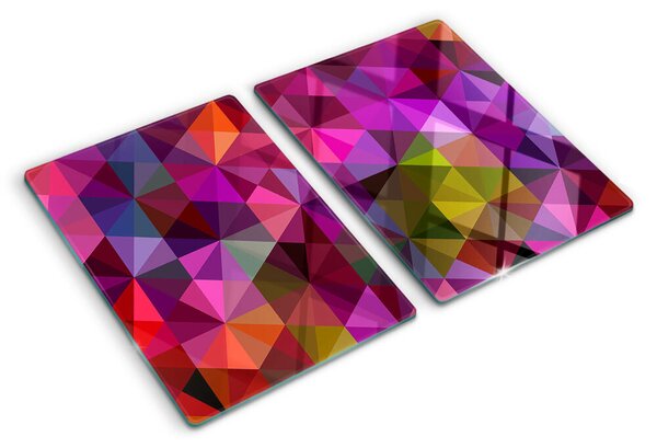Tocător de bucătărie Geometrie în nuanțe de roz și violet